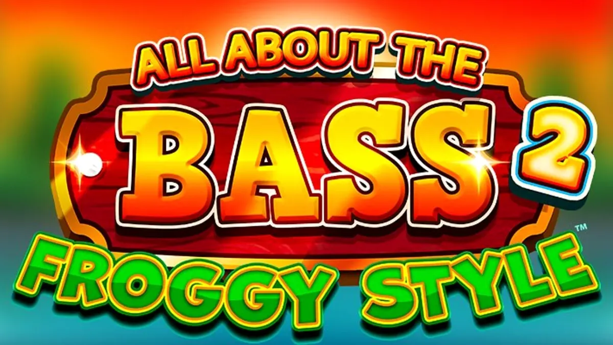 Tampilan visual slot All About the Bass 2: Froggy Style dengan tema memancing dan katak
